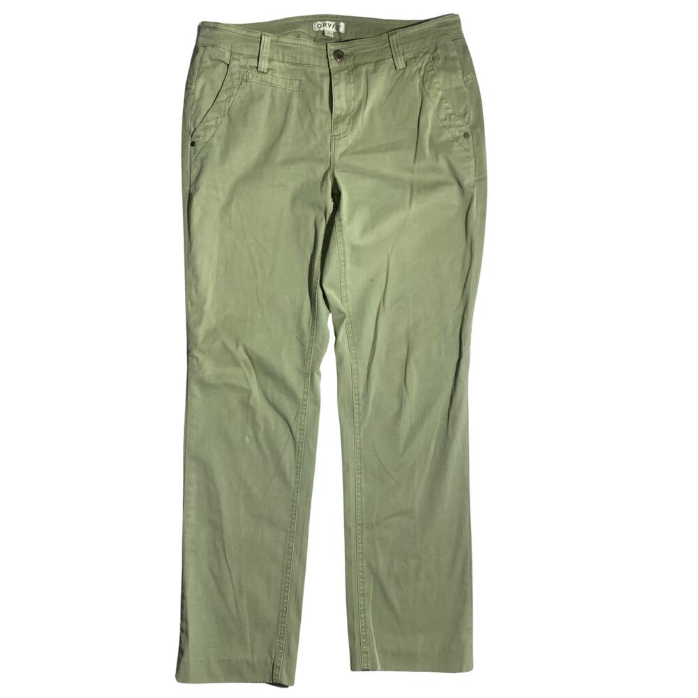 Orvis Olive Green Hiking Pants Women 6 — Outdoor, Casual, Utility